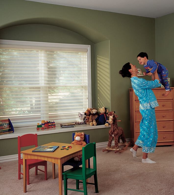 cordless blinds play room and bedroom houston