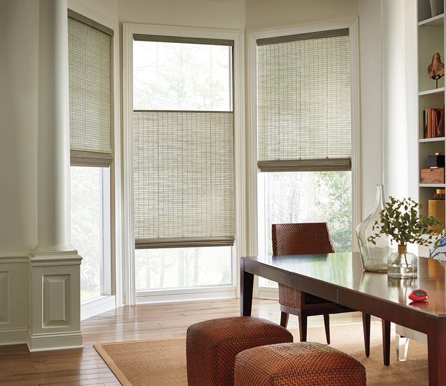 Hunter Douglas top down woven wood shades Houston TX