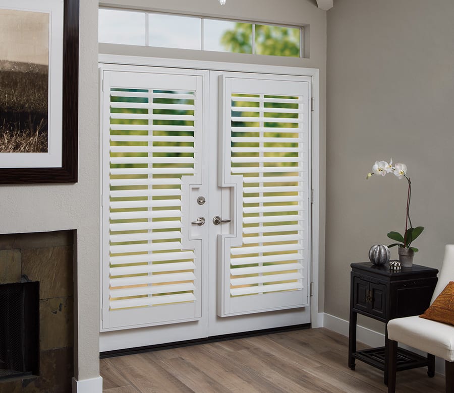 hunter douglas glass doors Hunter Douglas sliding doors wood shutters Houston TX