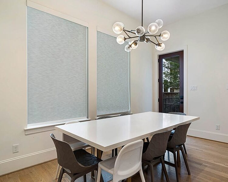 Hunter Douglas room darkening woven wood shades Houston TX