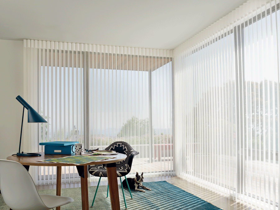 home office large vertical shades houston texas