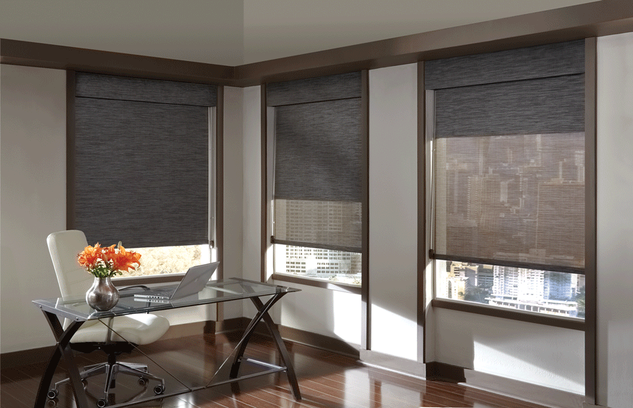 roller shades creative blinds home office Memorial TX