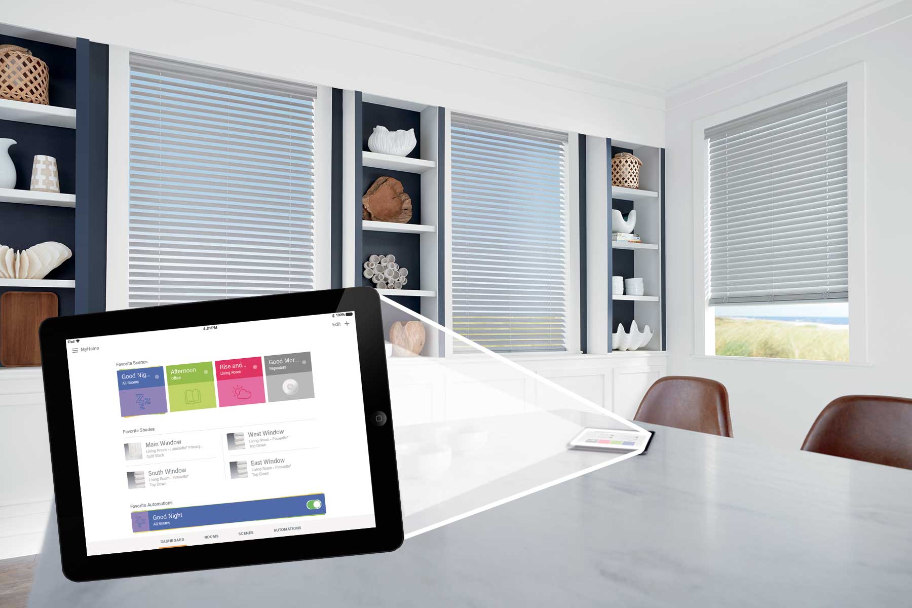 ipad to control smart blinds Houston TX