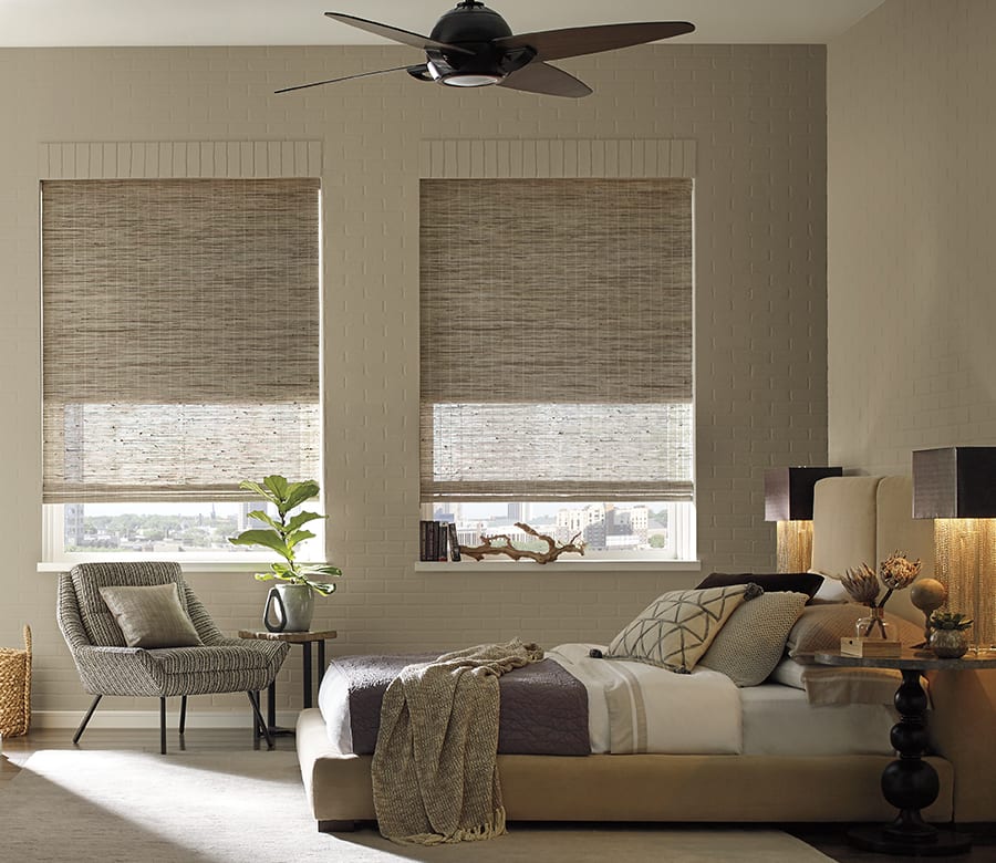 energy efficient woven wood shades in Houston TX an example of energy efficient window treatments