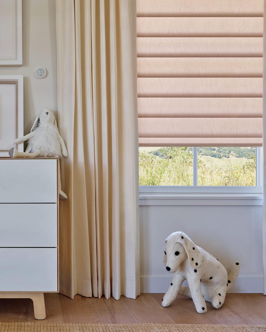 Motorized shades offer a safe window treatment option.