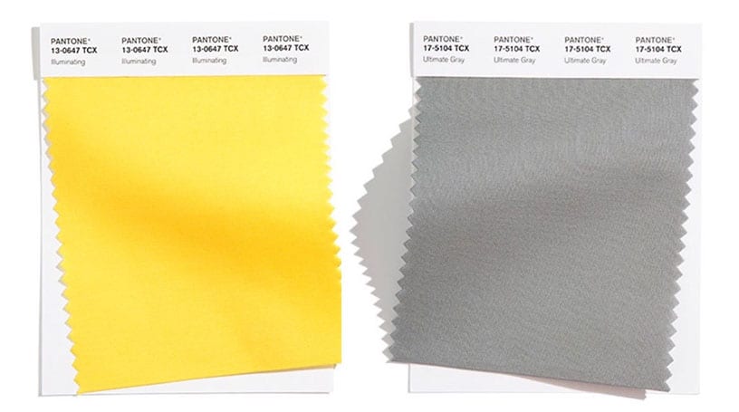 illuminating and ultimate gray pantone swatches for color of the year 2021