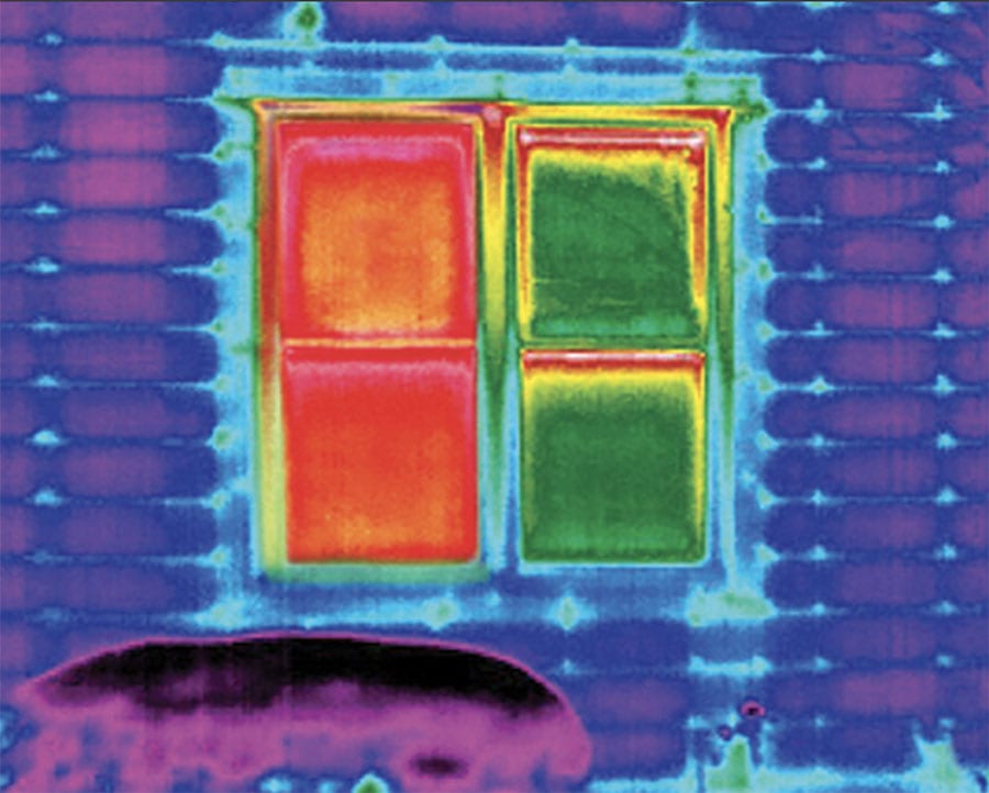 close up of windows with and without insulated shades in houston TX