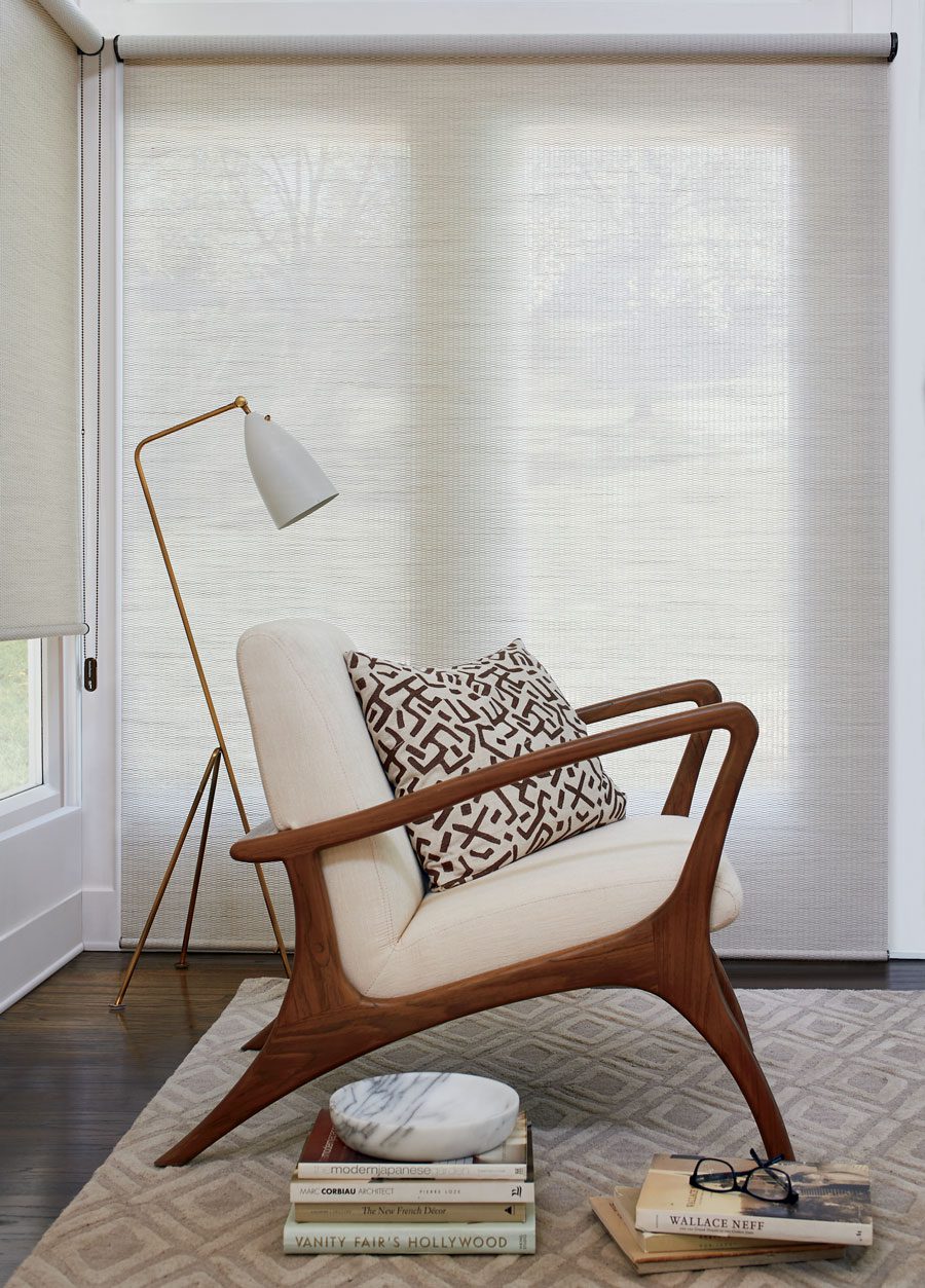 white textured roller shades in Baybrook TX