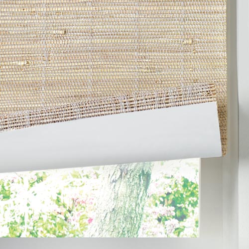 woven organic shade with backing for extra light control in Woodlands, TX