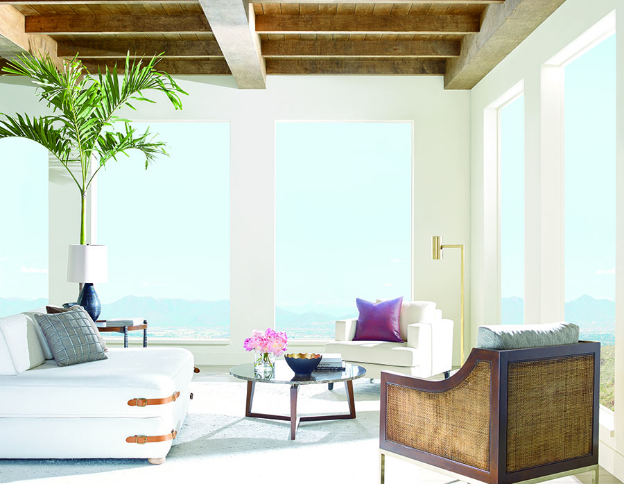 sitting area without window shades
