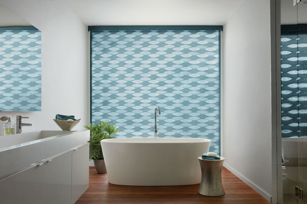 trending fabric patterns bring bold colors and geometric shapes to the window