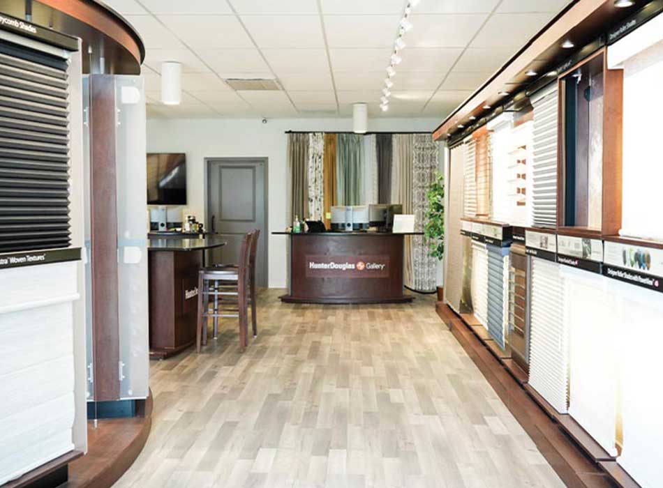 showroom selection at creative blinds