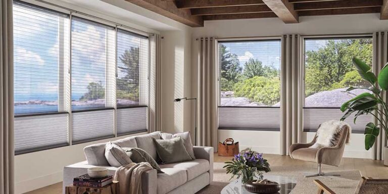 living room with cellular shade details creative blinds