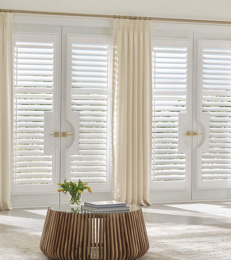 Window Coverings for Sliding Glass Doors white shutters at home blinds