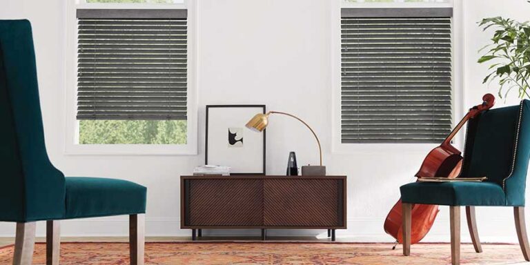 pantone palette color inspiration with two chairs and a chello with window coverings