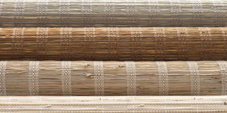 stack of provenance woven window coverings