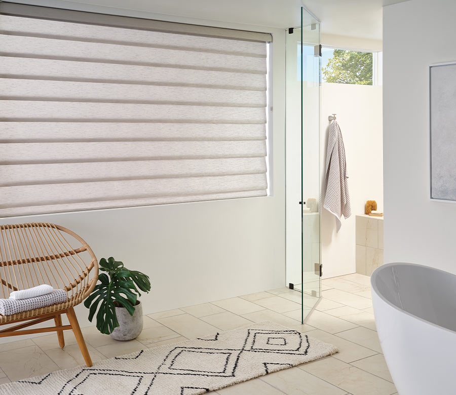 vignette-bathroom-roman-shades-hunter-douglas-creative-blinds white vignette bathroom shades